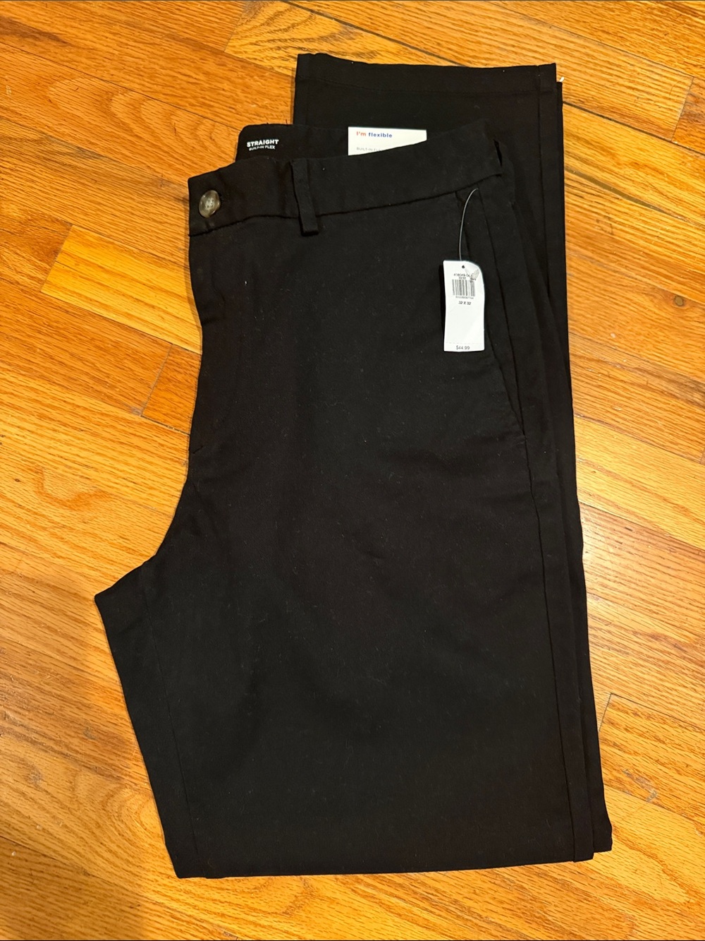 NWT Men's Black Straight Fit Pants